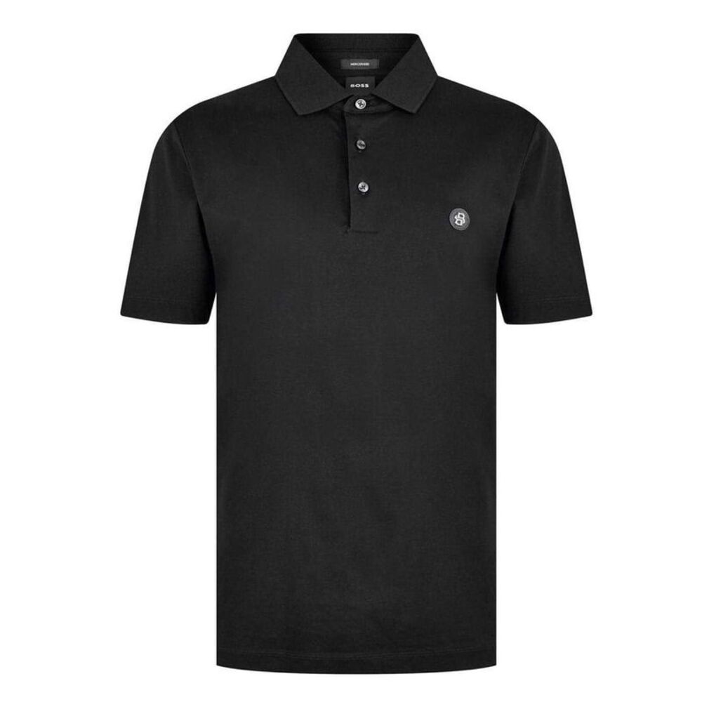Boss Mens Parris Monogram Polo Shirt / Black